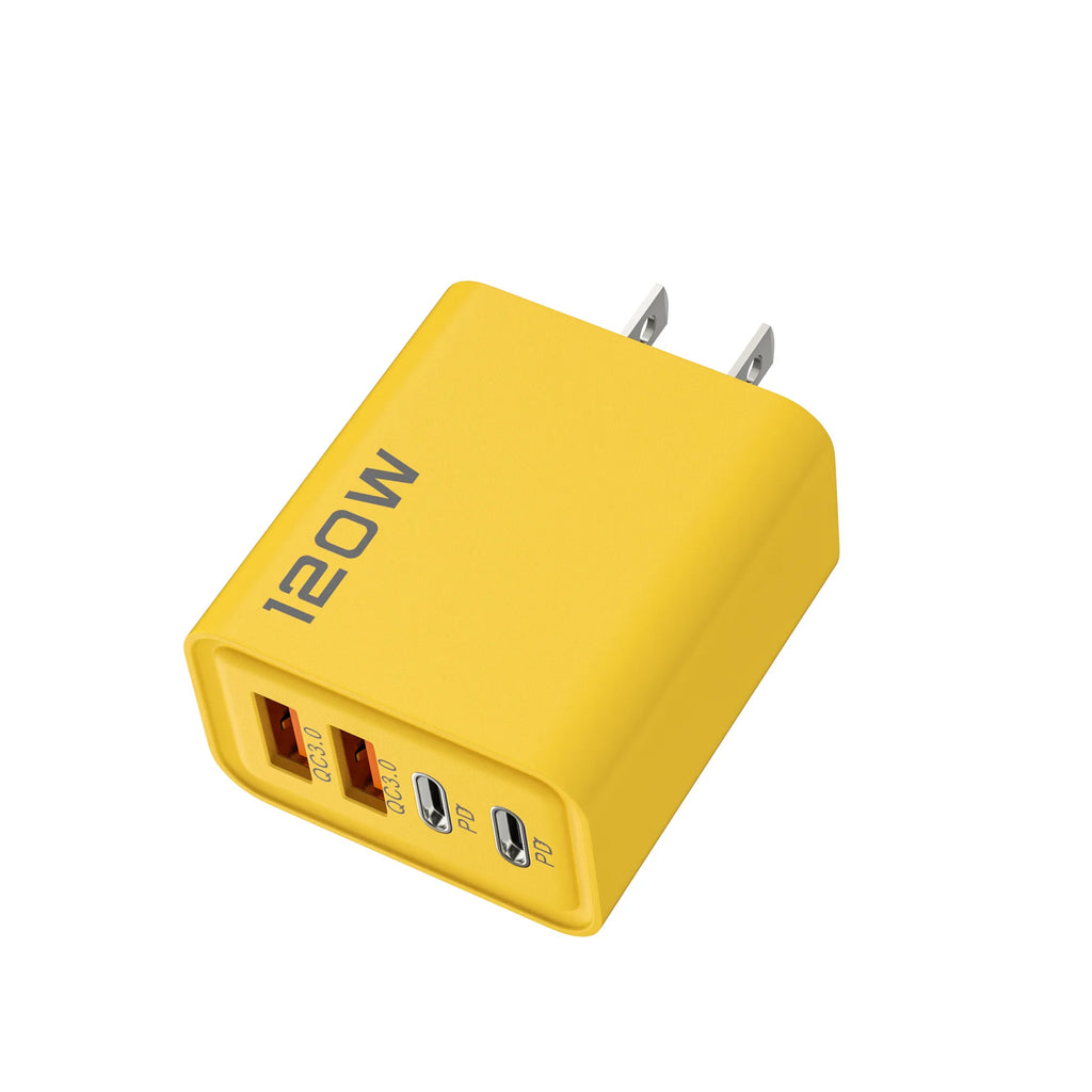 120W Double PD Fast Charger with Type-C & QC3.0 Ports Support PD Charging Protocol 5V 2A Charging Adapter