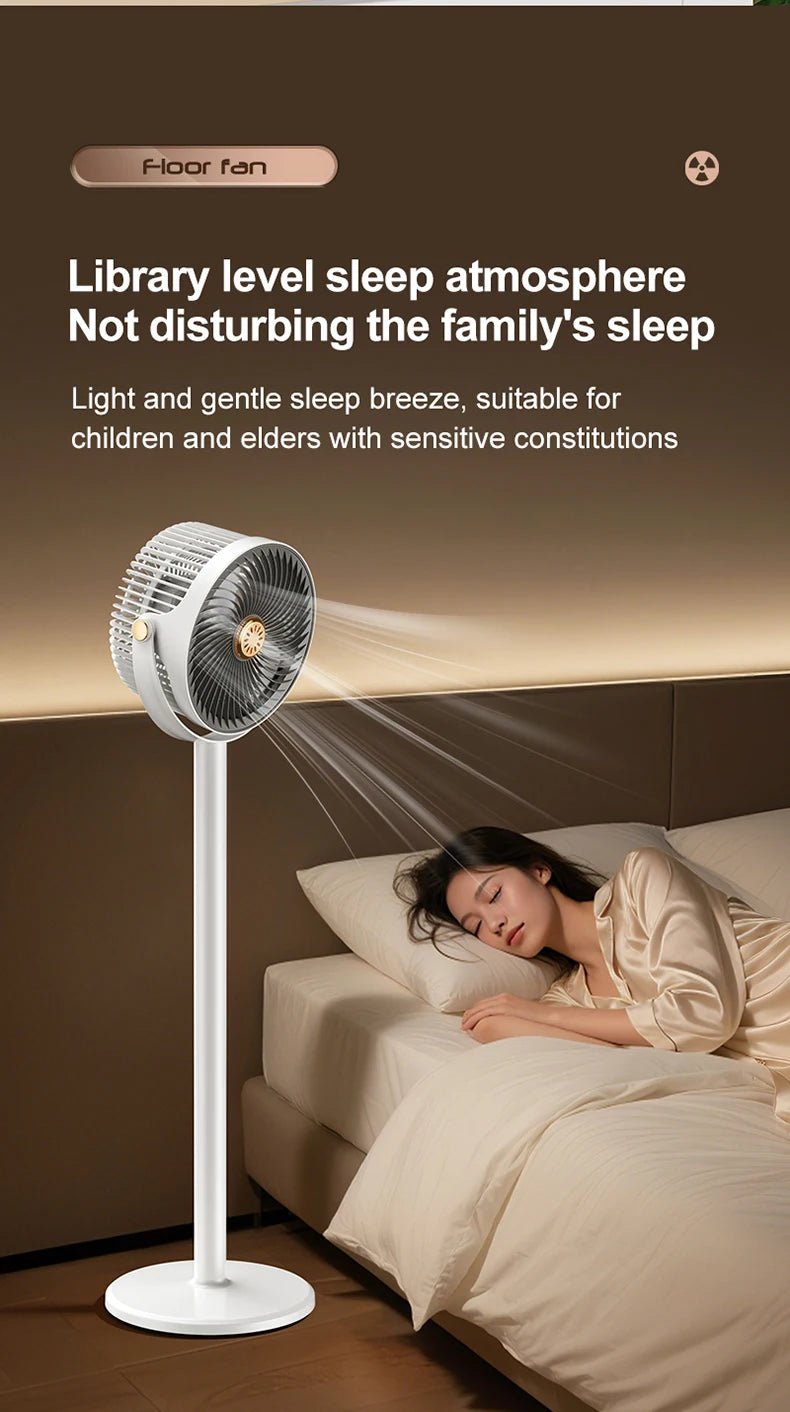 Wireless Fan Height Adjustable Outdoor Travel Camping Long Endurance USB Charging Portable Student Dormitory High Wind Power