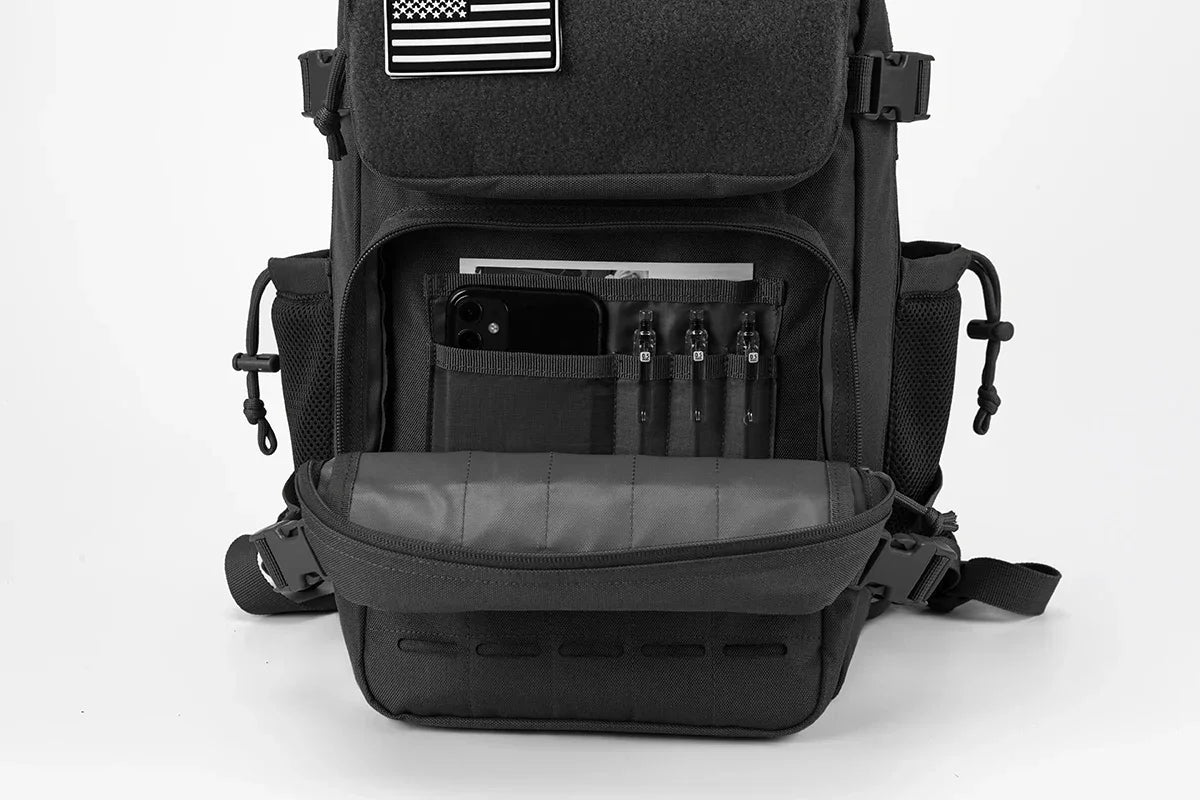 26L Tactical Backpack Men Women MOLLE Outdoor Survival Fitness Hiking Rucksack With Dual Double Cup Holders Camping Travel Daily Use Backpack