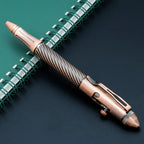 1Pc Brass Pen with Tungsten Steel Nib, Heavy Metal Feel, Retro Design, for Business and Office Use, Rotating and Retractable, Suitable for Students/Organizations, Holiday Gifts, Valentine's Day, Back-To-School Season, School