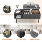 JHK Lift Top Coffee Tables For Living Room 39.37"x19.7" Desk Tea Wood Dining Tables Adjustable Storage Shelf Easy Lift Or Lower