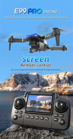 The Upgraded 2026 E99PRO MAX Drone Features Dual 8K Cameras, In-Screen Remote Control, Two Batteries, One-Key Return-to-Home, A Foldable Design, USB Charging, Wi-Fi Connectivity, and Flight Gaming Capabilities. This Drone Is