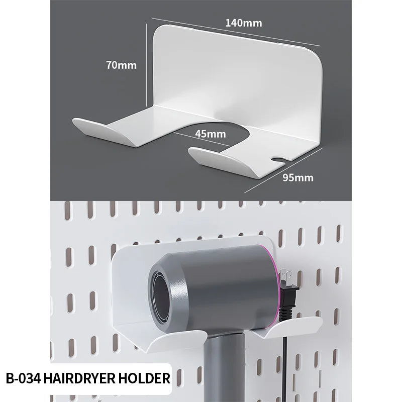 Home Study Storage Pegboard: Suitable for Displaying Figurines, Desk-Top Standing & Clip-On Storage for Furniture Items
