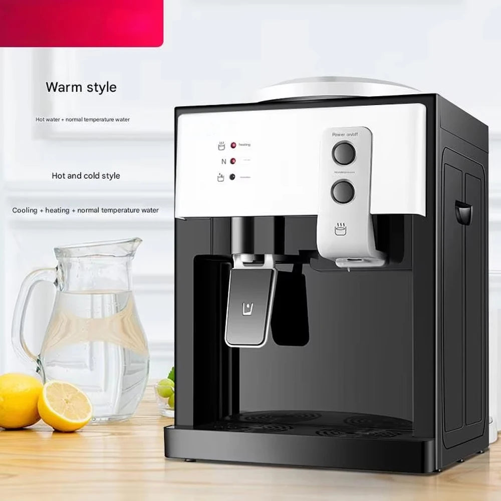 Electric Hot & Cold Water Cooler Dispenser Versatile Desktop Top Loading Water Dispenser (110V US/ 220V EU) for Home Office