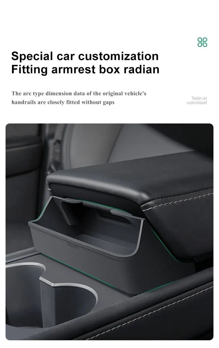 For Tesla Model 3 Model Y Accessories 2023 Central Control Armrest Box Phone Pocket Car Glasses Case Storage Tray Auto Parts