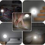 HOMEFISH Motion Sensor LED Night Light USB Rechargeable Wireless Closet Lamp for Kitchen Cabinet Wardrobe Staircase