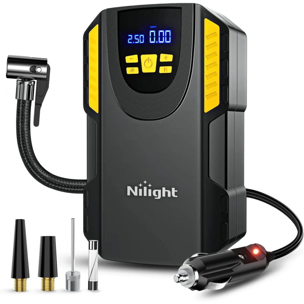 Nilight Tire Inflator Portable Air Compressor, Car Air Pump 150PSI Digital Tire Pressure Gauge Auto Shutoff Tire Pump for Car