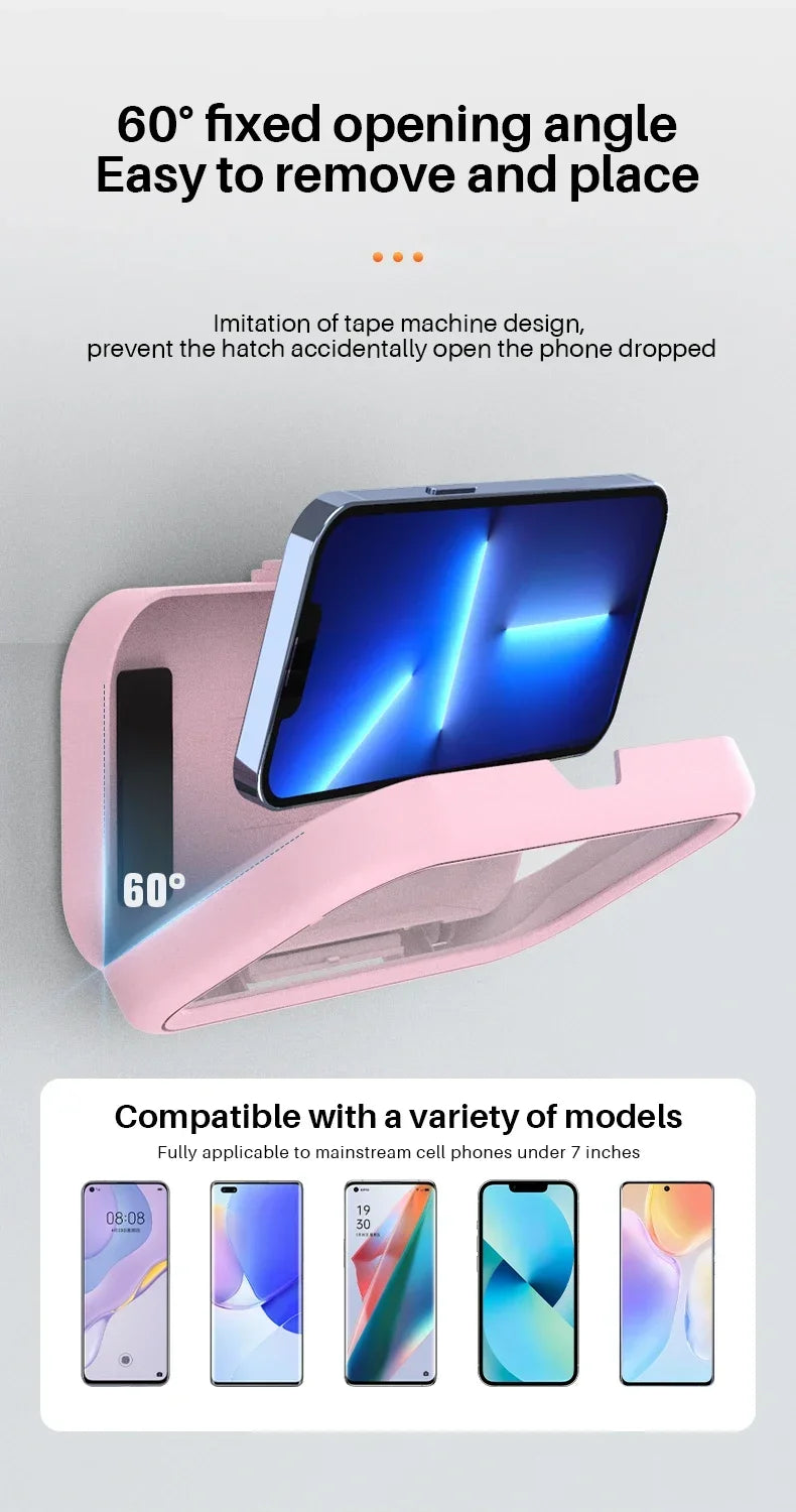 Fixed Universal Waterproof and Anti-fog Mobile Phone Case for Bathroom Shower Phone Holder Waterproof Can Touched Shower Phone
