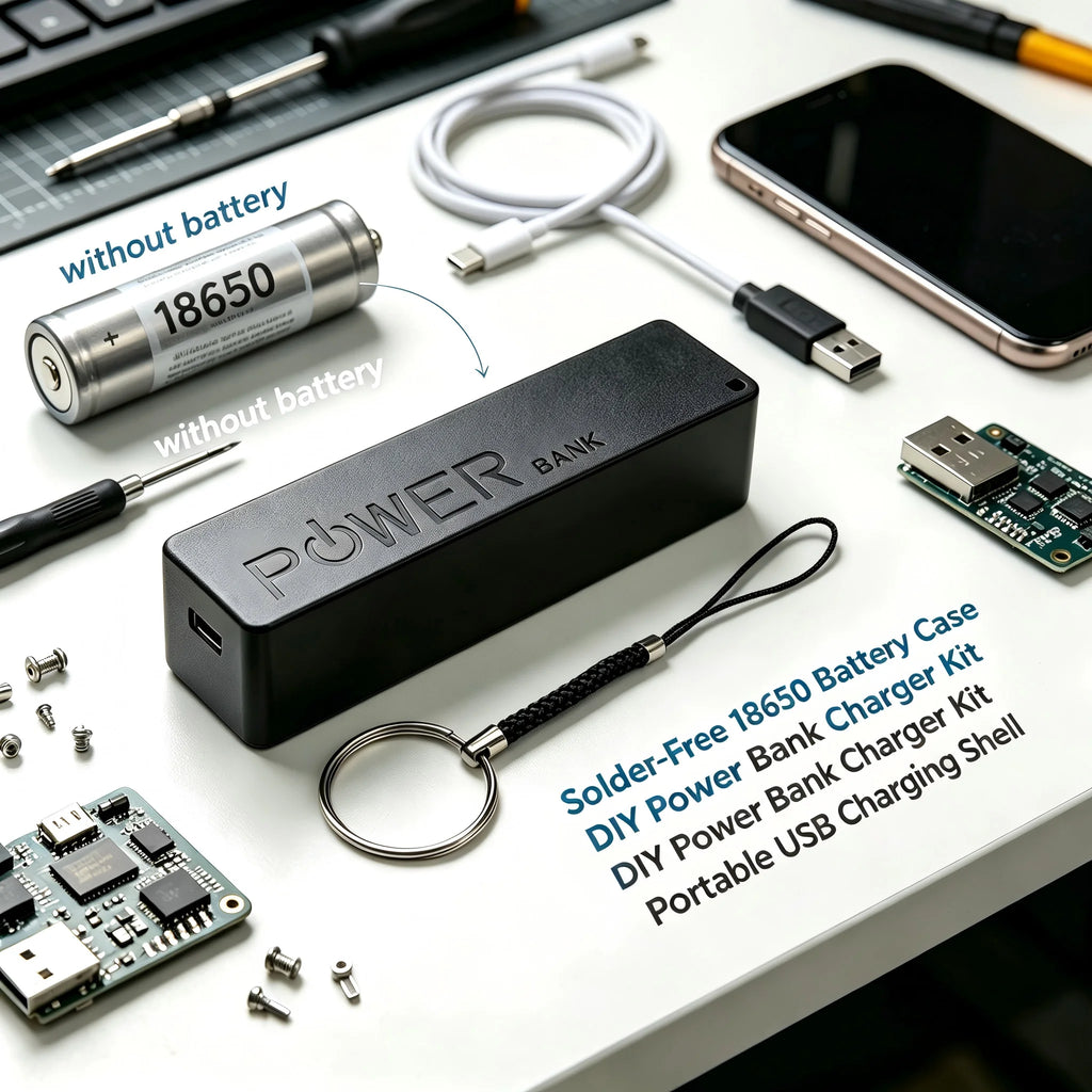 Solder-Free 18650 Power Bank Shell 5V USB Charger Battery Holder Case for Phone Electronic Charging Portable DIY Kit