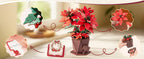 Rolife Artificial Flower Wooden 3D Puzzle Poinsettia DIY Model Building Kit for Home Decor Mother's Day Valentine's Day Gifts