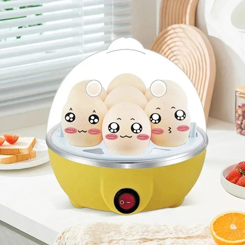 Automatic Electric Egg Steamer 7 Eggs Capacity Double Layer Design for Custard Boiling Poaching Fast Breakfast Kitchen Appliance