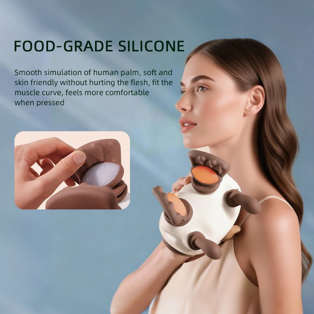 Bionic Pressure Neck Massager Back and Shoulder Massager Electric Kneading Neck Deep Massage Muscle Relax