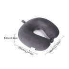 1pc Travel Pillow Neck Pillow Airplane Pillow Traveling Car Home Office Travel Neck Flight Pillow Snap Strap Soft Cover