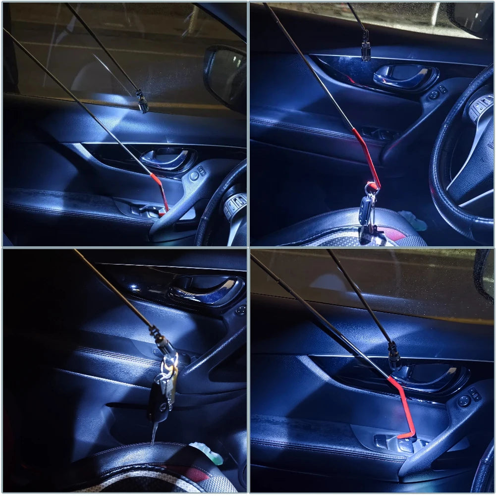 26PCS Car Door Tool Kit Air Wedge Pump Emergency Car Open Unlock Tool Auto Window Door Open Fixing Gripper Tools Long Reach Grabber Hooking Key Lost Hand Tools With Carrying Bag