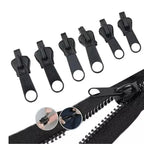 Black 6pcs Instant Zipper Universal Instant Fix Zipper Repair Kit Replacement Zip Slider Teeth Rescue New Design for DIY Sew