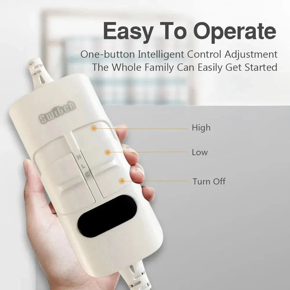 Electric Blanket 220V EU Plug Striped Printing Winter Insulation Heating Electric Blanket Constant Temperature Control