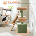 Cat Tree Cat Tower for Indoor Cats 2 Styles Cat Activity Tree with Cat Scratching Posts Big Hammock and Removable Top Perch Grey