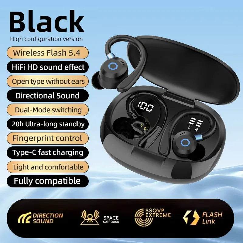 K09 Wireless Earphones Bluetooth Earbuds Dual Ear In-Ear Headphones with Digital Display Noise Reduction for Business And Sports