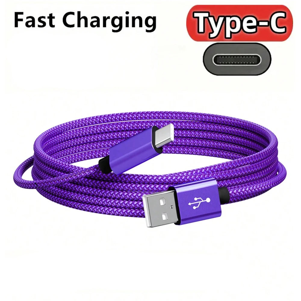 Flash sale USB A to Type C Charging Cable Nylon Data Cable Fast Charger For Huawei Samsung Android phone Type C Charging Device 1M 2M 3M