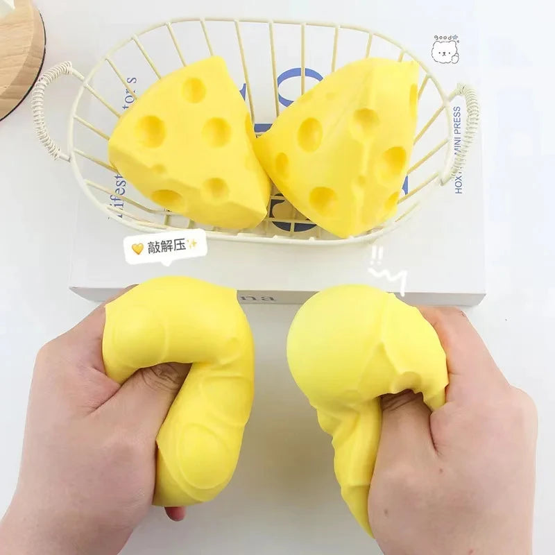 5CM Cheese Squeeze Toy Extra Large Size Cheese Squishy Fidget Toys Slow Rebound Shapeable Venting Ball for Adults Gifts 2026 New