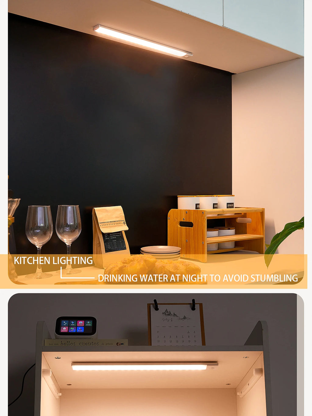 Rechargeable Motion Sensor LED Night Lights (2-Pack)
