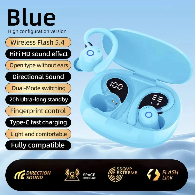 K09 Wireless Earphones Bluetooth Earbuds Dual Ear In-Ear Headphones with Digital Display Noise Reduction for Business And Sports