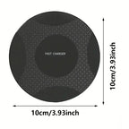 Wireless Charger Pad Stand Desktop Ultra-thin Mobile Phone Fast Charging Dock Station For iPhone 15 14 13 12 11 Samsung Xiaomi