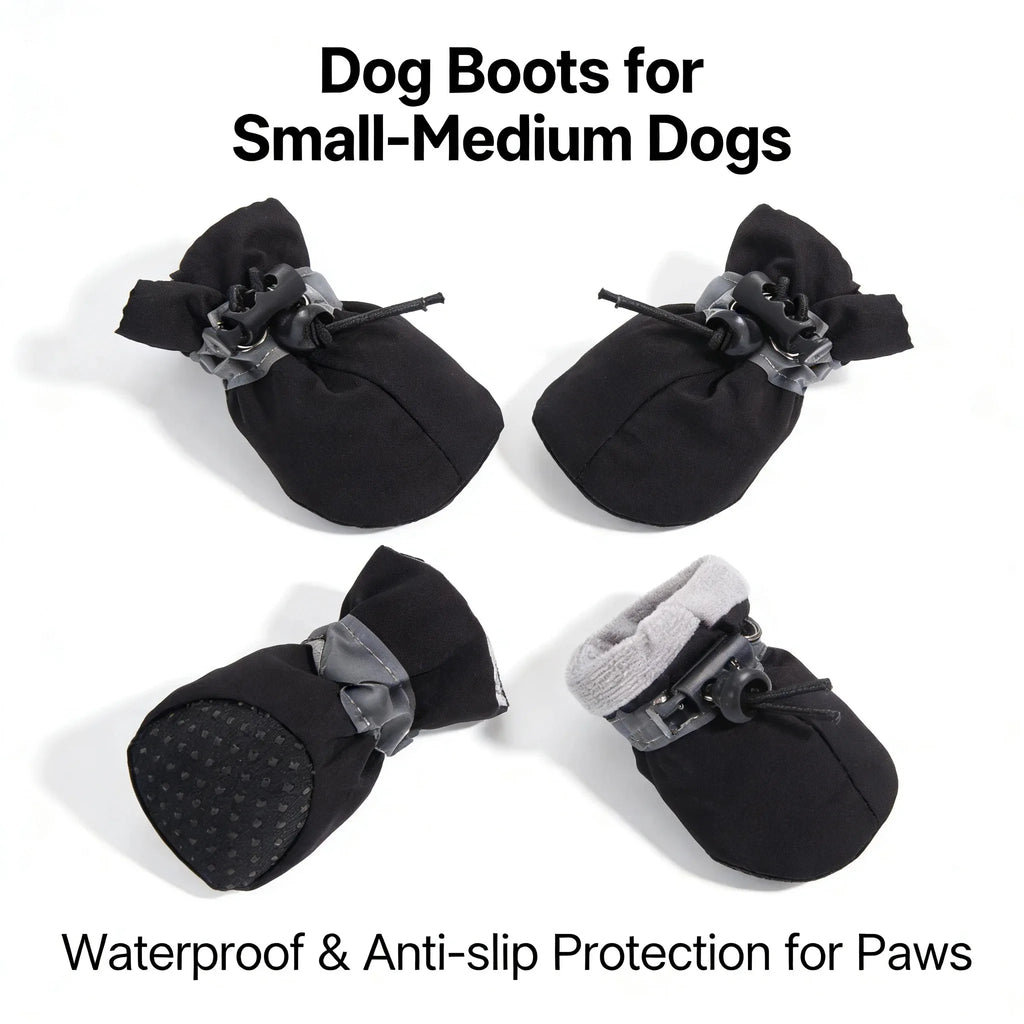 Small Dog Puppy Shoes Waterproof Anti Slip Soft Sole Boot Size 5x4.2cm for Puppies 10-13 lbs New Arrival