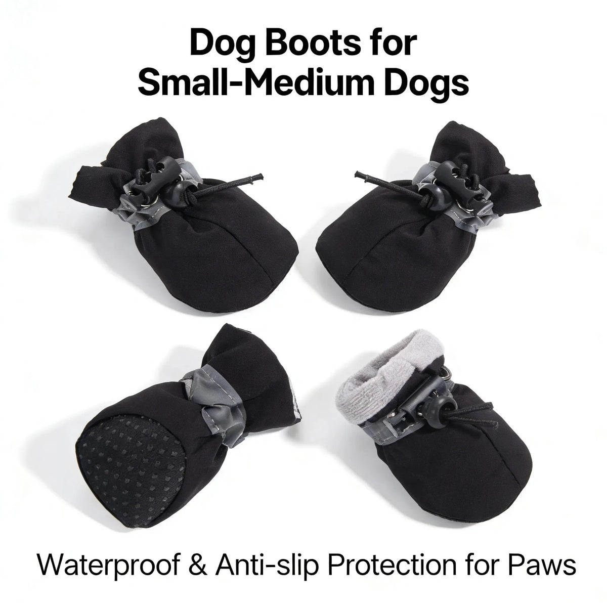 Small Dog Puppy Shoes Waterproof Anti Slip Soft Sole Boot Size 5x4.2cm for Puppies 10-13 lbs New Arrival