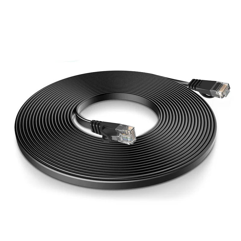Cat6 24 Pack Short Flat Cat6 Ethernet Patch Cable 1G Support Cat 6 Patch Cable for Patch Panel to Switch Flexiable