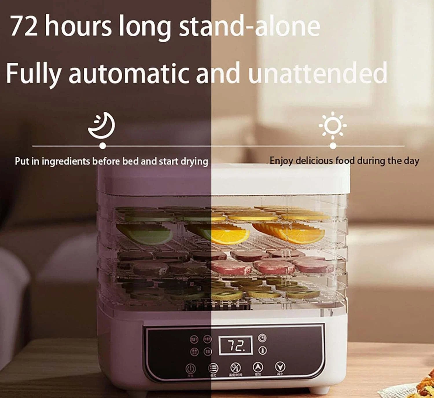 5-Layer Household Dry Fruit Machine Food Dryer Fruit Vegetable Snack Freeze-drying Machine Adjustable Temperature Touch Control