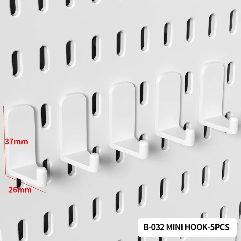 Home & Office Desktop Pegboard: Height-Adjustable Standing Storage Rack for Supplies, Also for Decorative Figurine Display