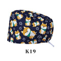 Shark Pattern Scrub Cap for Men Women 100% Cotton Healthcare Surgical Dentist Skullcaps Hospital Working Hats K329
