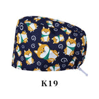 Shark Pattern Scrub Cap for Men Women 100% Cotton Healthcare Surgical Dentist Skullcaps Hospital Working Hats K329