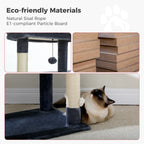 Cat Tree for Indoor Cats 5-Level Cat Tower for Large Cats with Large Hammock Sisal Covered Scratching Posts Cozy Condo Top Perch