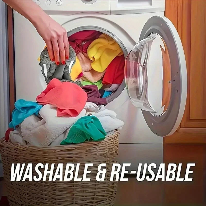 4 Unit Reusable Mop Pad, Machine-Washable Long-Lasting Flat Floor Mop Cloth, For Both Dry And Wet Use