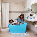 2-in-1 Silicone Pet Bath Brush - Fur Cleaning Massaging Foam Making Gentle on Dog Skin