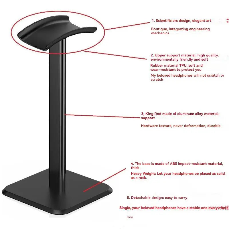 Universal Headset Stand Detachable Headphone Holder Gaming Headset Desk Organizer Bracket Plastic Gaming Earphones Display Rack