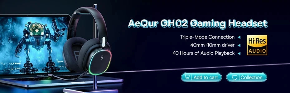 Baseus Bass Wireless Headphones Bluetooth 6.0 98% Noise Canceling Over Ear Headset Spatial Audio Earphone 80H Time