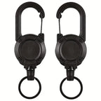 1/2/4pcs Extendable Retractable Holders Keychain Badge Reels Heavy Duty Clip With Carabiner Key Chain For Men Outdoor Bags