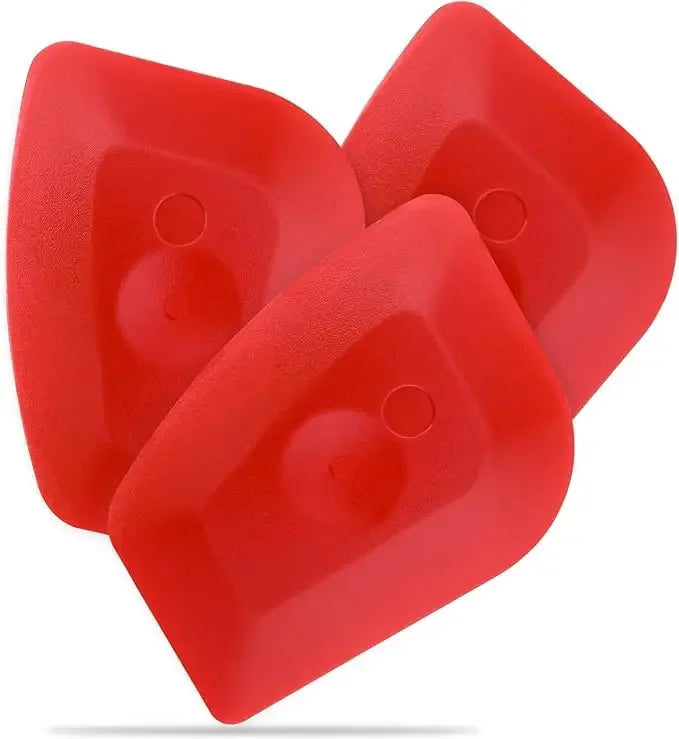3 Pack Pan Scraper Plastic Kitchen Pot Scrubber Cast Iron Skillet Non Scratch Cleaner Pad Sturdy Durable Food Scraper Tool Set