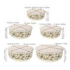 5PCS Enamel Bowls, Enamel on Steel Mixing Bowls with Lids, Vintage Soup Retro Food Containers Soup with Lids, Mixing with Set Containers for Food Fruits Salad