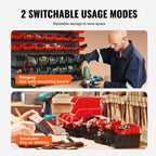 SucceBuy 48pcs Parts Storage Bins Wall Mounted Garage Containers with Wall Panels Tool Organizer for Nuts Bolts Screws Nails