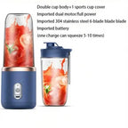 Portable Rechargeable Blender & Juicer Cup 380ml Personal Smoothie Maker Ice Crusher for Juice Travel