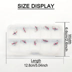 10Pcs-Dry Flies Artificial Bait Fly Fishing Flies Red Griffith Ant Nymph Bait for Trout/carp Fishing Artificial (with Flies Box)