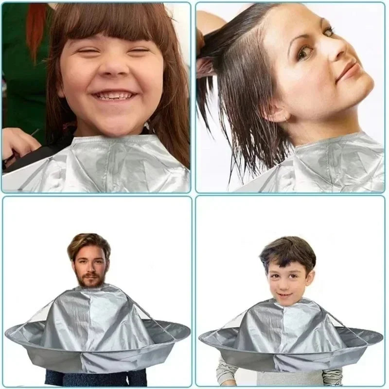 Barber Adult Children Haircut Cloak Foldable Dye Aprons Hair Cutting Hairdressing Cape Breathable Household Haircut Tool Ca