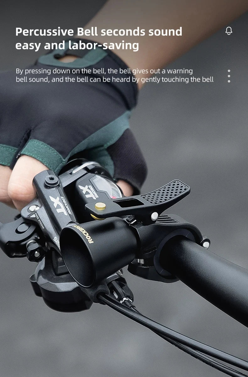 ROCKBROS Local Shipping Bicycle Bell MTB 100db Alloy  Bike Ring Copper Horn Warning Safe Crisp Cycling Bells Accessorie