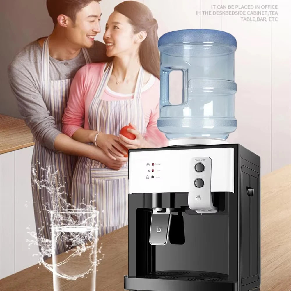 Electric Hot & Cold Water Cooler Dispenser Versatile Desktop Top Loading Water Dispenser (110V US/ 220V EU) for Home Office