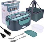 1.5L 60W Portable Electric Lunch Box,Leak Proof Design Car & Home Food Heater – Insulated Heated Lunch Container for Work Travel
