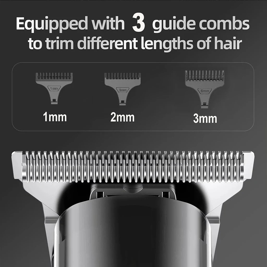 Cordless Hair Clipper with LED Display, Rechargeable Electric Trimmer for Men, USB Charging Beard Trimmer,Professional Barber & Home Use